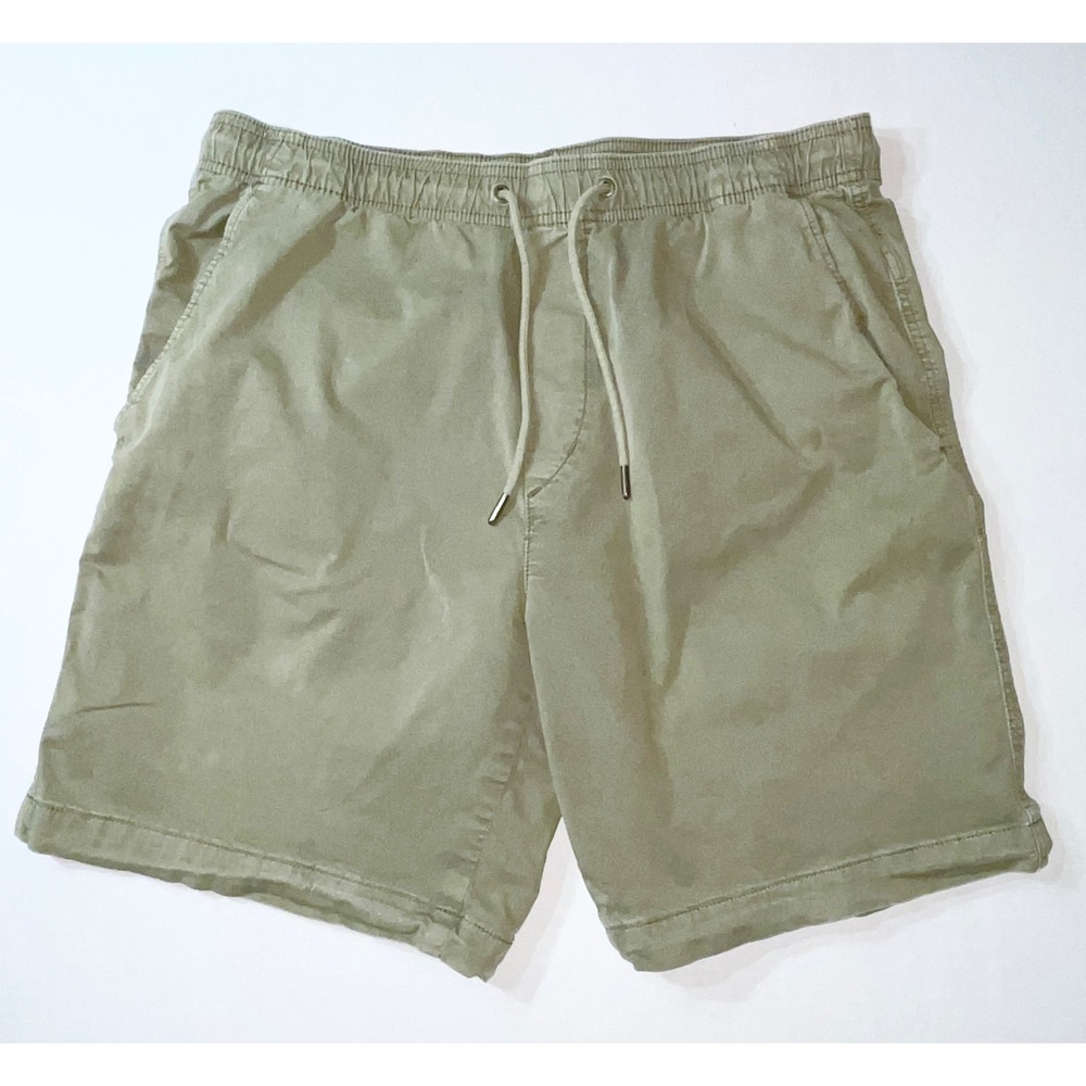 American Eagle Pull On Shorts Men's Medium Olive Green Stretch Chino Preppy